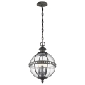 Kichler - Lámpara de exterior colgante en cadena HALLERON 3xE14/60W/230V IP44